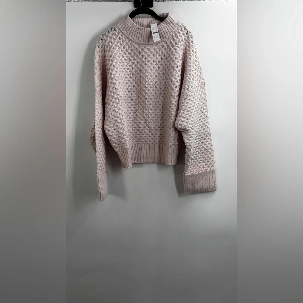 J.Crew Honeycomb mockneck sweater in wool blend - Picture 6 of 7